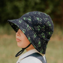 Load image into Gallery viewer, Kids Classic Bucket Sun Hat - Tractor 1-2 yr, 2-3 yr &amp; 6-13 yr