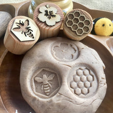 Load image into Gallery viewer, Bee Playdough Stamps Set of 5