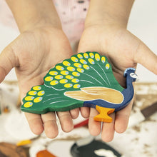 Load image into Gallery viewer, Wooden Caterpillar Peacock