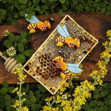 Load image into Gallery viewer, Wooden Caterpillar Bee