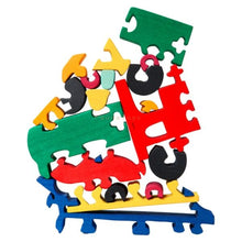 Load image into Gallery viewer, Fauna Locomotive Train Puzzle