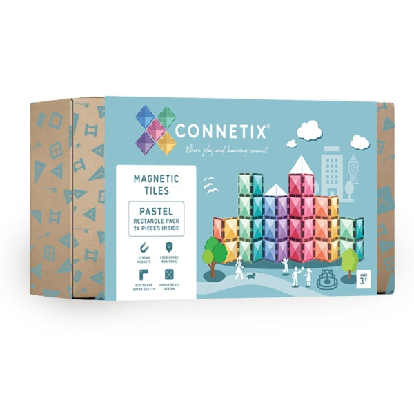 Connetix Pastel Rectangle Pack 24 pc NEW
