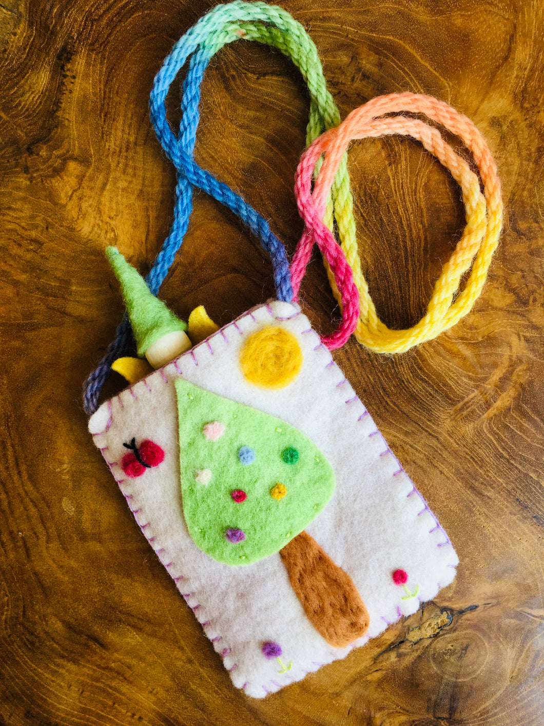 Felt Pouch with Fairy- Wishing Tree
