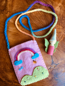 Felt Pouch with Fairy- Meadow