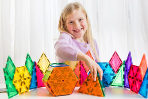 Learn & Grow Toys - Magnetic Tiles - Geometry Pack (36 Piece)