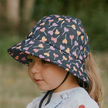 Load image into Gallery viewer, Kids Ponytail Bucket Sun Hat - Lollipop 1-2 yr &amp; 2-3 yr
