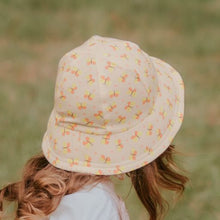 Load image into Gallery viewer, Kids Ponytail Bucket Sun Hat - Butterfly 2-3 yrs