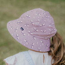 Load image into Gallery viewer, Kids Bucket Sun Hat - Dragonfly 1-2 yr, 2-3 yr &amp; 6-13yrs