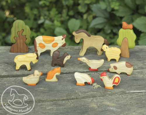 Mikheev Farm Animals 11 Piece Set