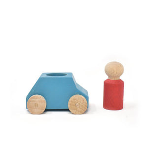 Lubulona Car Turquoise with red figure