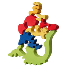 Load image into Gallery viewer, Fauna Dinosaur Triceratops wooden puzzle
