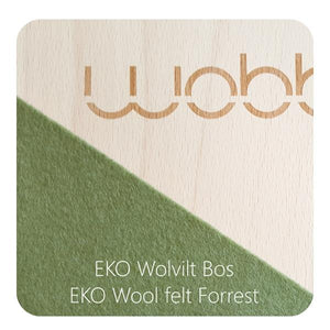 Wobbel Board Original with Felt- Forest Green