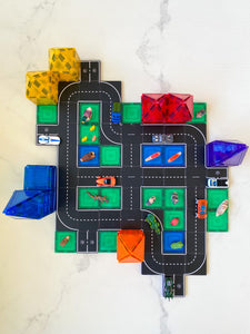 Learn & Grow magnetic road tile toppers (40 Piece)