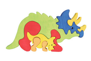 Fauna Dinosaur Triceratops wooden puzzle