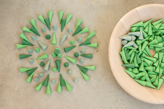 Grapat Mandala - Green Cones