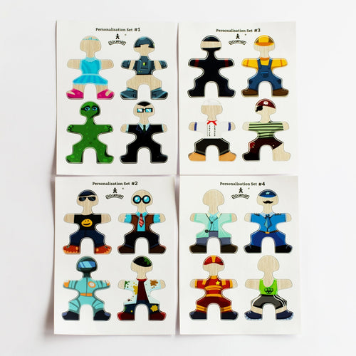 Flockmen Personalisation Sticker Set 16 Characters