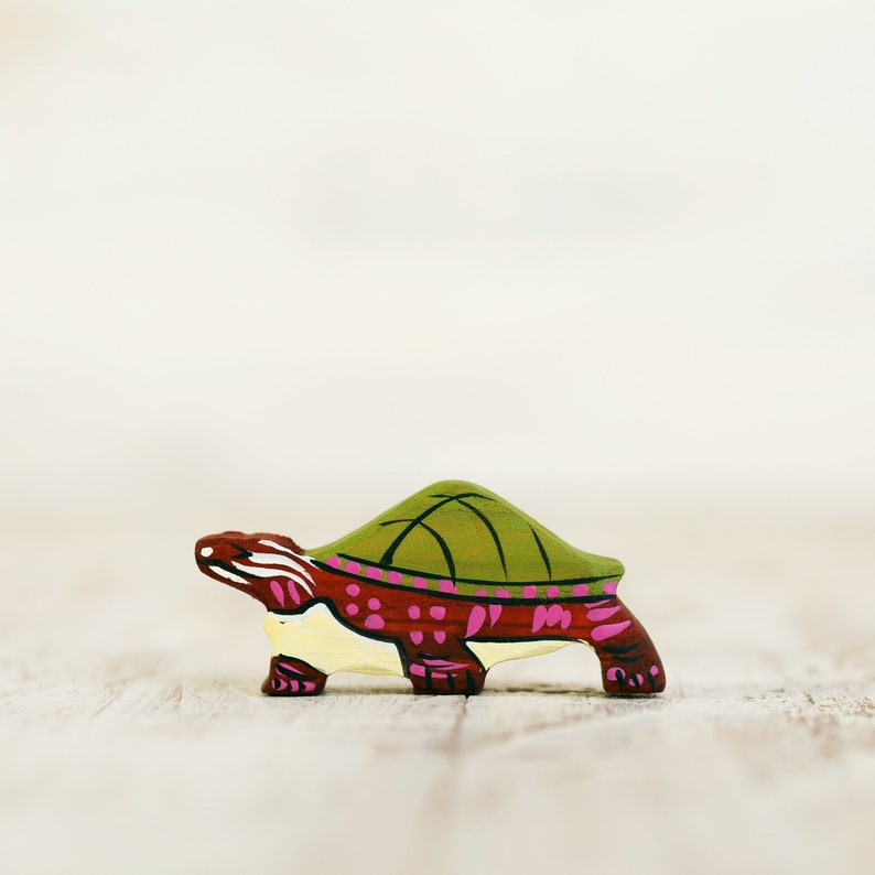 Wooden Caterpillar Lake Turtle