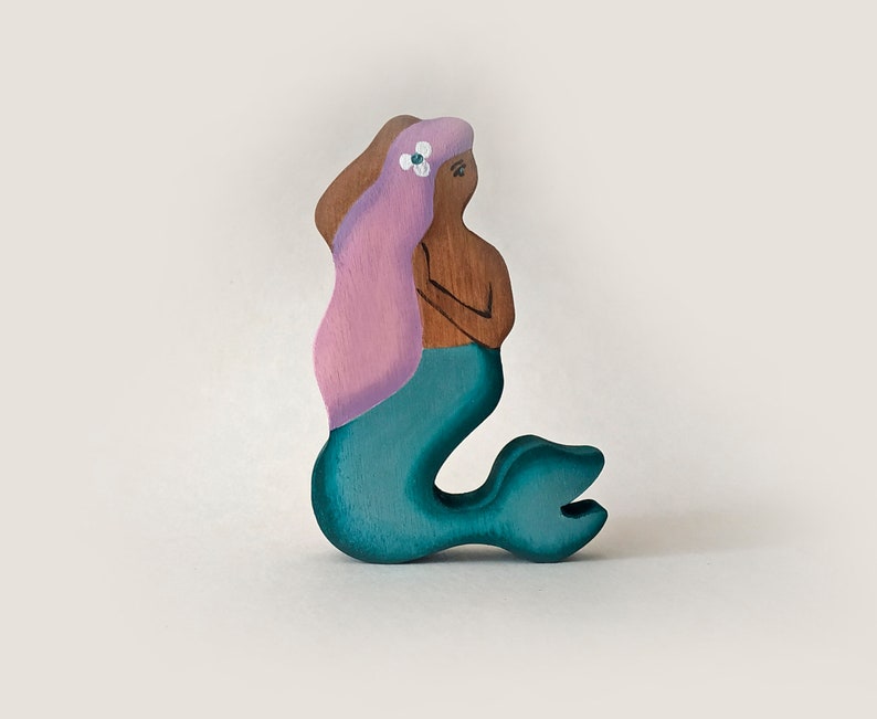 Mikheev Mermaid with Dark Skin & Lilac Hair