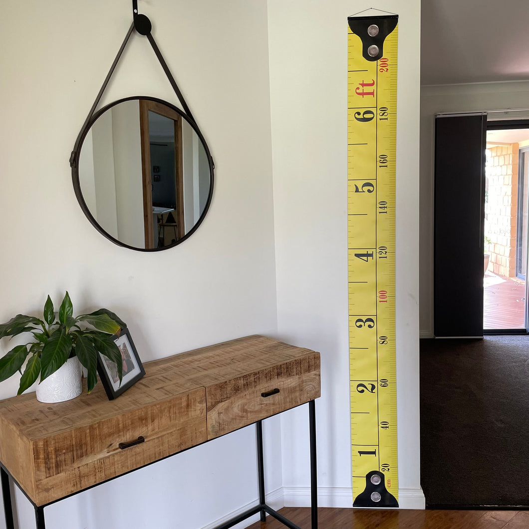 Height Growth Chart- Yellow Tape Measure