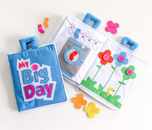 Load image into Gallery viewer, Fabric Busy Book - My Big Day (Blue or Red)
