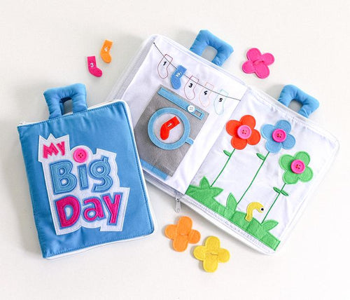 Fabric Busy Book - My Big Day (Blue or Red)