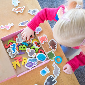 Magnetic Animals and Letters with Poster