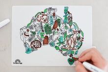 Load image into Gallery viewer, Mini - Australian Map Reusable Scribble Mat
