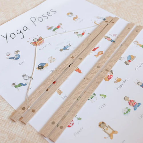Yoga Poses Wooden Print Hanger (NEW)