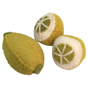 Papoose Fair Trade Felt Lemon 3 Piece Set