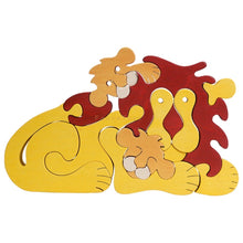 Load image into Gallery viewer, Fauna Lion Wooden Puzzle