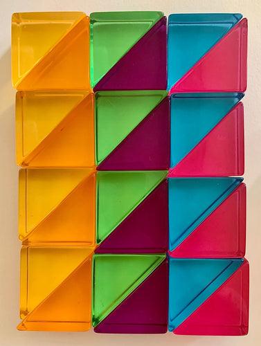 Papoose Lucite Large Triangles 24 piece LAST ONE!