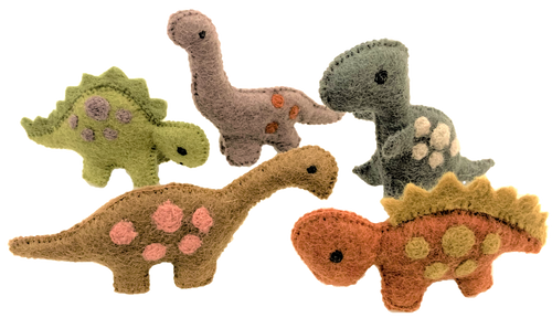 Papoose Dinosaurs Natural 5 Pce Set