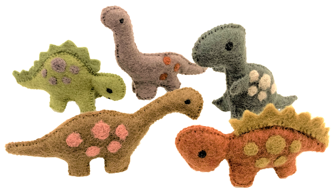 Papoose Dinosaurs Natural 5 Pce Set