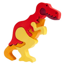 Load image into Gallery viewer, Fauna T-Rex Dinosaur Wooden Puzzle