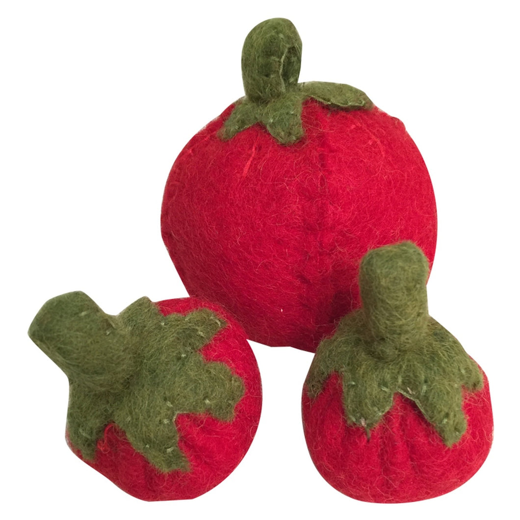 Papoose Fair Trade Felt Tomato- 3 pieces