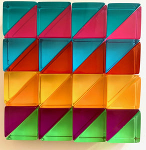 Papoose Lucite Small Triangles 32 piece Set