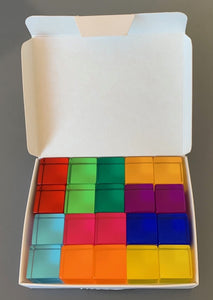 Bauspiel Lucite Cubes - 20 Pce Set