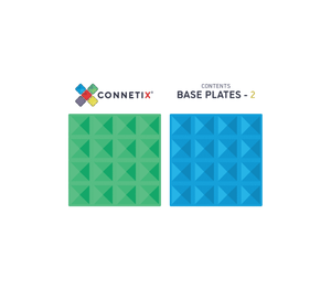 Connetix Blue & Green Base Plates- 2 pack