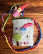 Load image into Gallery viewer, Felt Pouch with Fairy- Rainbow