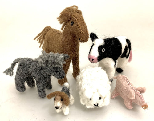 Papoose Country Animal Set 6 Piece Set