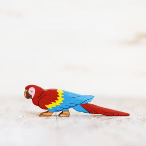 Wooden Caterpillar Ara Parrot